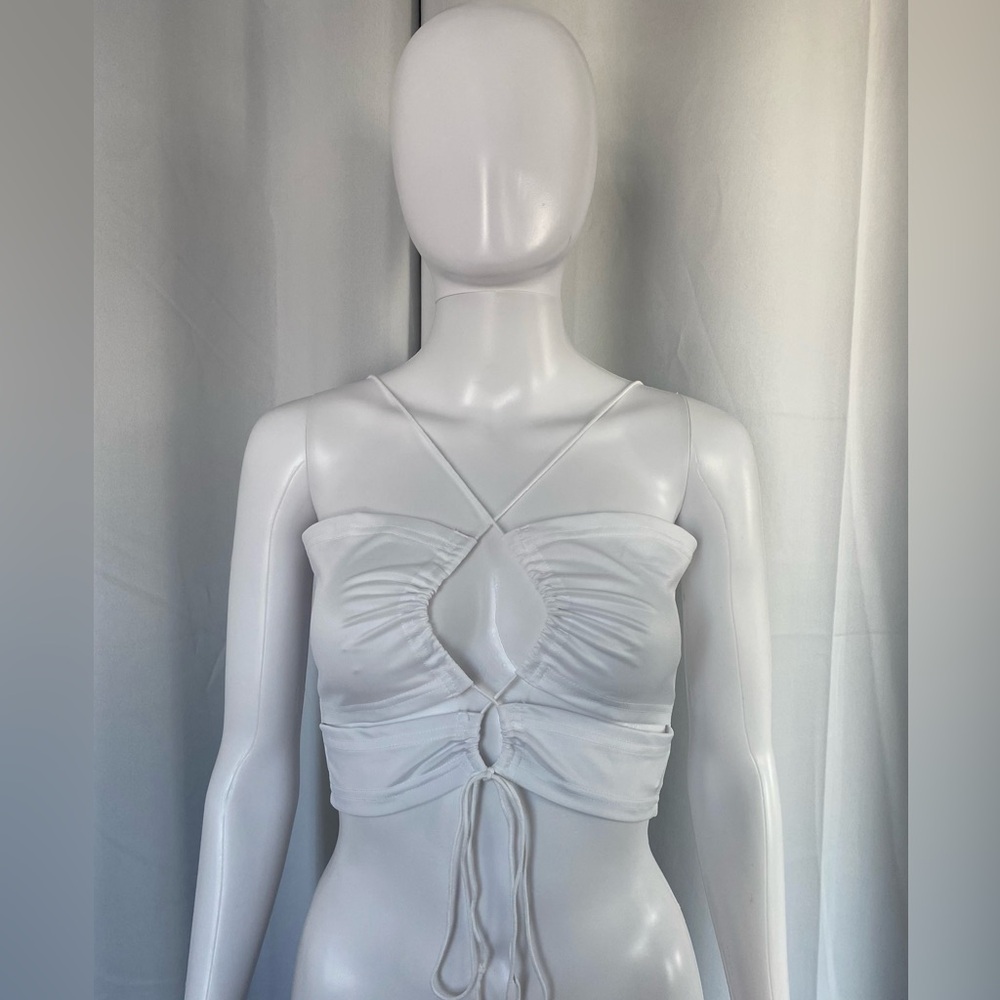 Women’s White Halter Tube Top